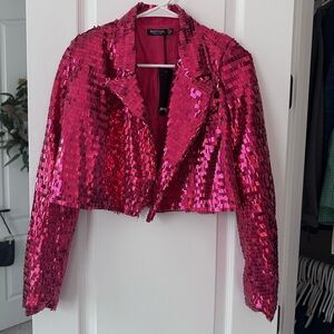 Nasty Gal Pink Sequin Women's Jacket